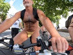 Wild CFNM Bike Cam at WNBR London 2022 - Naked Bikers Expose All!
