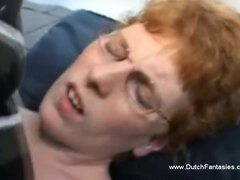 Gross Ginger-Haired Dutch COUGAR Getting Smashed Anyway To Perceive