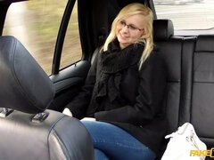 Nerdy Blonde Skunk in Glasses Gets Back At Cheating Boyfriend By Fucking Cabbie - Emily Sweet