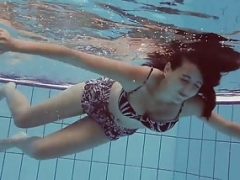 Newbie Lastova proceeds her swim