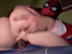 Spiderman fucks a sex doll