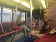 Couple fucks on a public bus as passengers film it