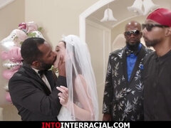 Bride has the best bbc gangbang wedding