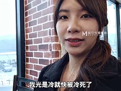 Taiwanese amateur teen with big tits nice sex during Korean road trip