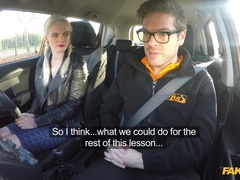 Fake Driving School (FakeHub): Student Spies Instructors Erection