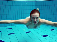 Naked blonde babe underwater Diana Zelenkina