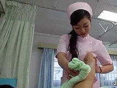 JAVHUB asian nurse Maria Ono bangs her patient