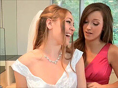 lezzie four way with a splendid Bride and her Maids