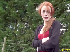 stellar ginger-haired Ella hughes gets torn up on the public road