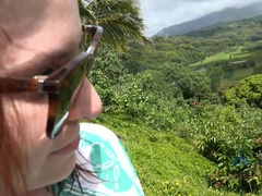 Emma is a sight to see - she bathes and she pees in Hawaii