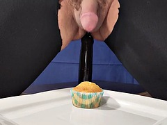 Prostate milking with cum cupcake