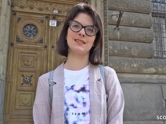 18 ans, Anal, Collège université, Queue, Allemand, Lunettes, Hard, Petite femme