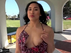 Mia Li is showing her cock- sucking skills, to a guy she is in love with