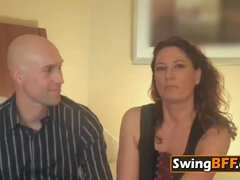 Amateur swinger couple joins the House