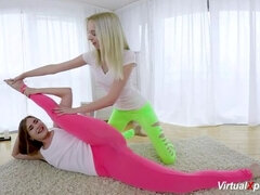 flexi lesbian teen stretching