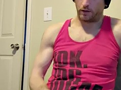 Stonks jerking off and cumming with clothes on