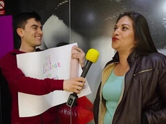 Brunette with a pretty face wants the biggest dildo toy