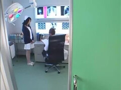 커플, 사정 샷, Futanari, 일본인, 간호사, 성전환자, 스타킹