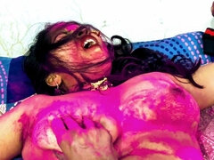 The Brother-in-law Who Came to Meet Holi, Made the Sister-in-law Doggy Style and Ejaculated in Her Ass