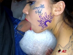 Genevieve Sinn Romped while getting her Face Tatted