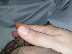 Stepson gets his balls squeezed by his stepmoms tiny hands