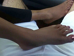 foot fetish- Indian feet (Sexy footjob, soles and toe tease)