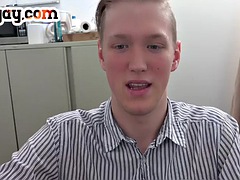 Gay bbc fucks white twink in the ass POV in the office