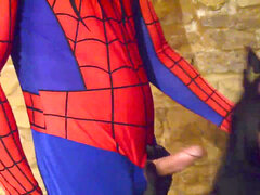 COSPLAY honies huge-chested Catwoman torn up by Spiderman