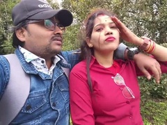Sona Bhabhi Hot Kissing and Boobs Press by Boyfriend in Forest - Indian Desi Girl Fingering Scene