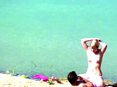 Spiaggia, Beccata, Coppia, Tedesca amatoriale, All'aperto, Spia, Ragazza, Guardone