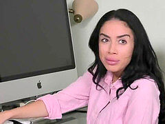 ENF Latina gets nude in office
