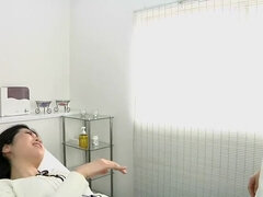 Japanese lesbian erotic spitting massage clinic Subtitled