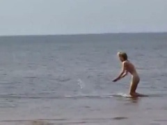 Russian nudists on the beach