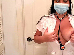 Busty doofy Nurse Helps Patient relax his Chronic erection Part 1