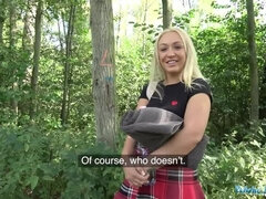 Public Agent British Blonde Amber Deen first time outdoor sex