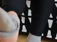 Pantyhose and Running Shoes