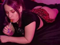 My cute stepsister loves giving head to my cock
