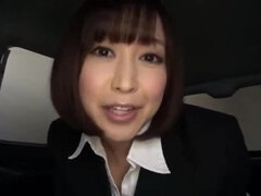 Honey Japanese female performing in bukkake porn