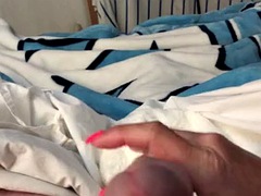 Handjob, multiple cumshots from his wife