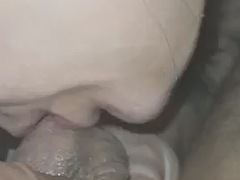 Stepmom sucks and licks her stepsons cock while he plays with her pussy