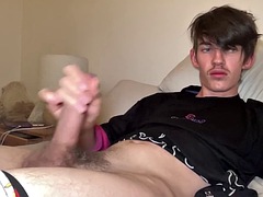 Gay twink slowly gets hard for daddy