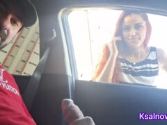 Young Girl Exposed to Street Flashing