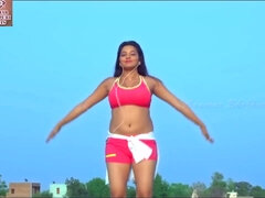 hot song - Indian mom jumping and exercising in tight sports bra