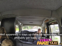 British MILF Rebecca More and Sienna Day finger-bang a fit bird in the backseat of a taxi