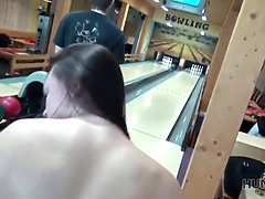 Hunt4k. couple is tired of bowling, man wants cash, female