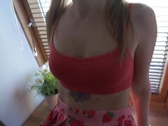 Petite Girl Sucks Thick Throbbing Dick