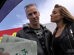 Watch as a rich dude pays a lot of money to get inside a tight bald pussy of a teen
