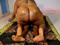 Africain, Belle grosse femme bgf, Couple, Pétant, Massage, Mature, Chatte