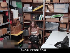 Alyce Anderson gets caught and fucked hard by security guard in the office