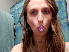 Gorgeous trans girl Max Strange enjoys savoring her own delicious fuck-hole